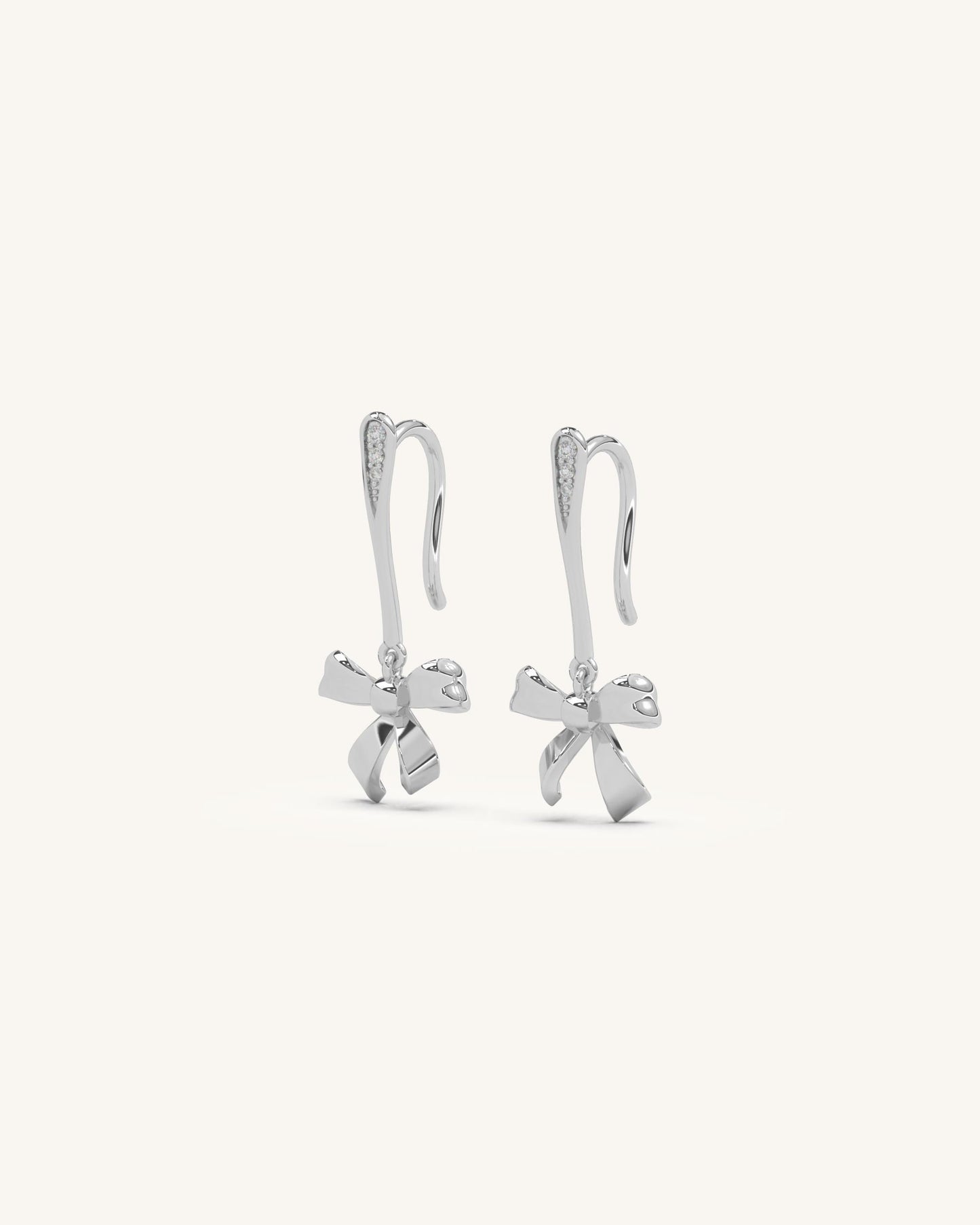 Two-Tone Bow Earrings
