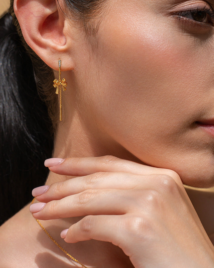 Ribbon Chain Earrings