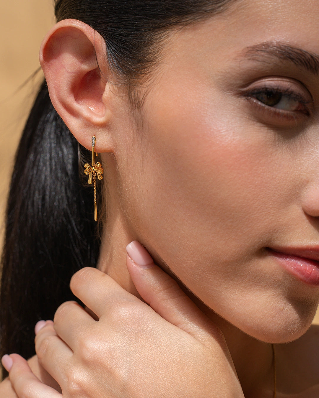 Ribbon Chain Earrings