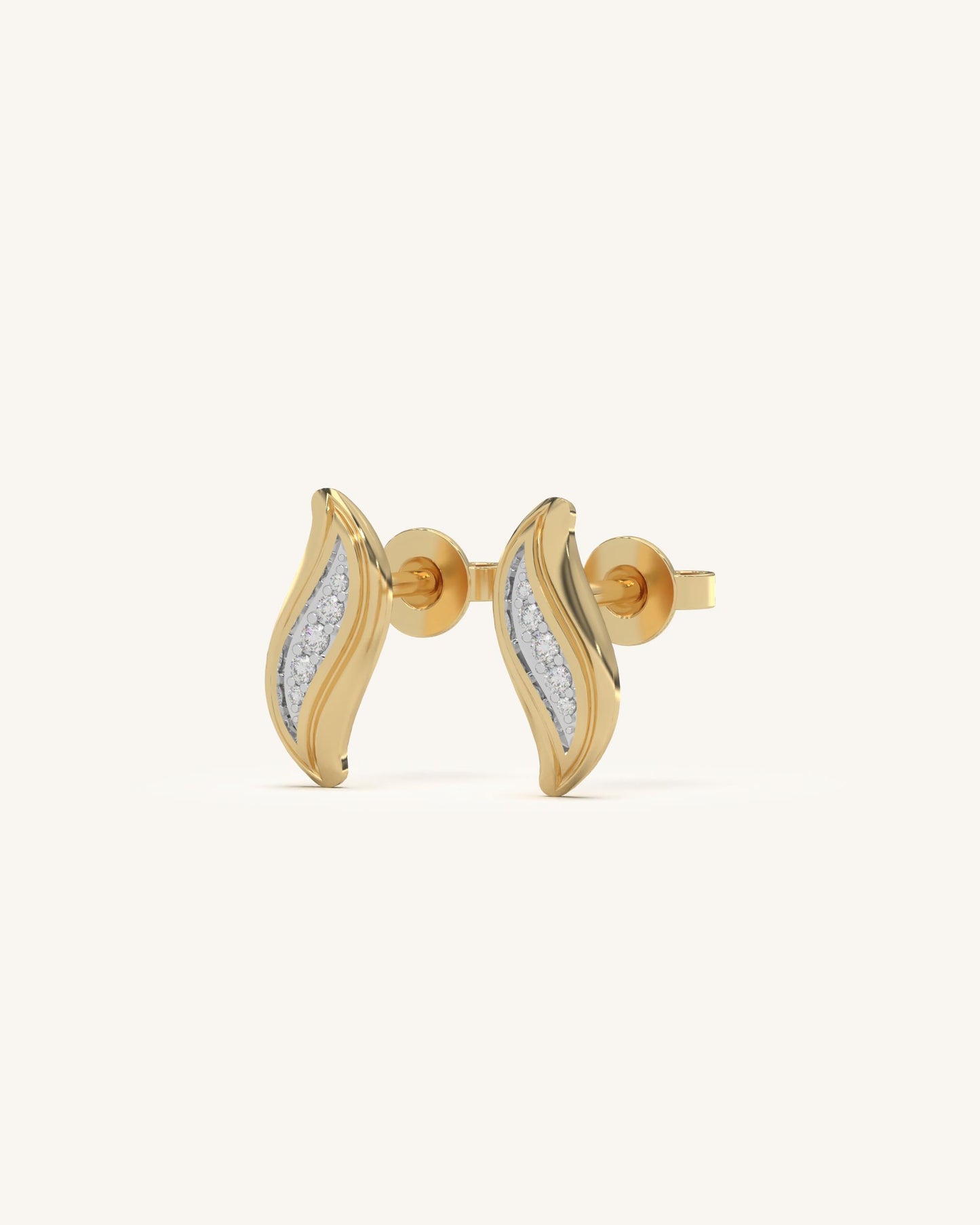 Wave Motif Earring