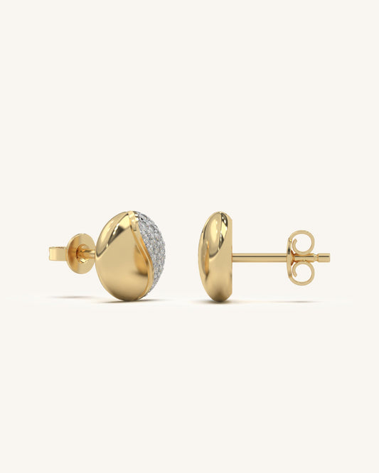 Round Stud Earrings