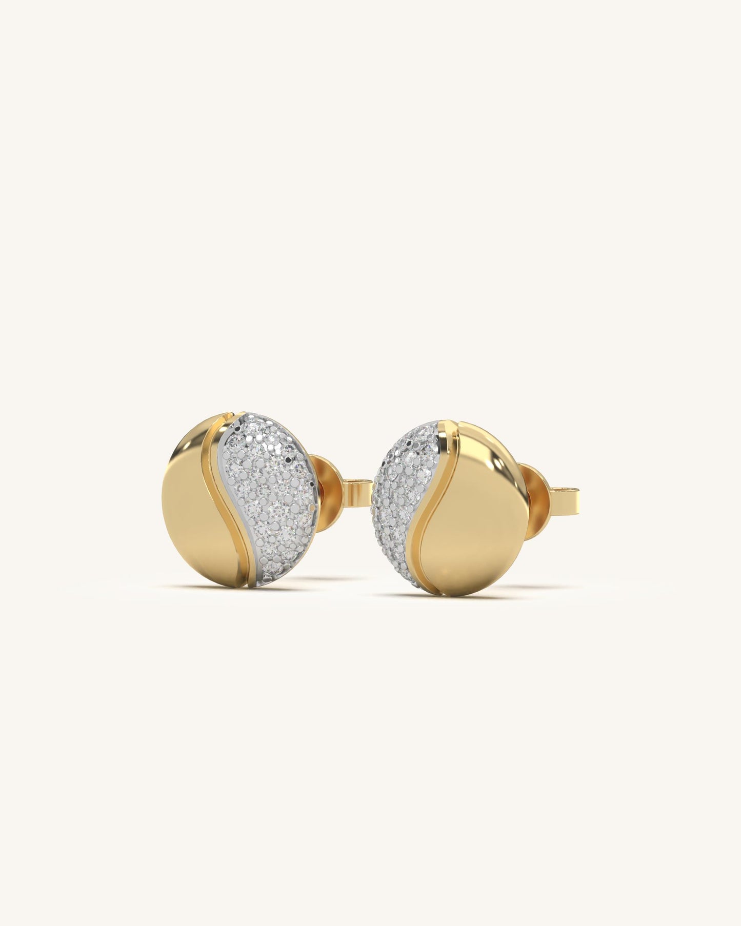 Round Stud Earrings