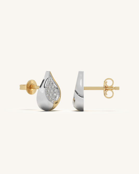 Teardrop Stud Earrings