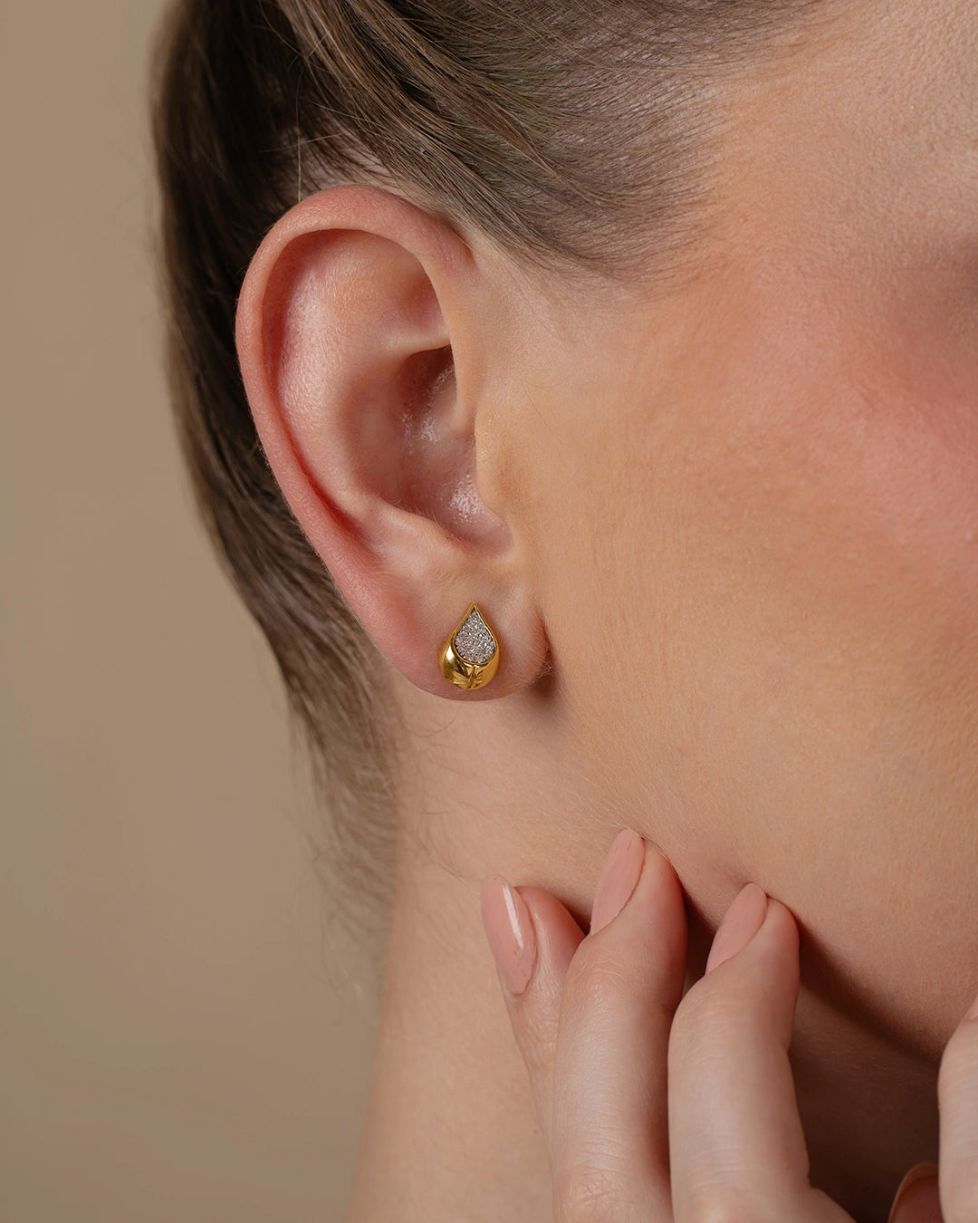 Teardrop Stud Earrings