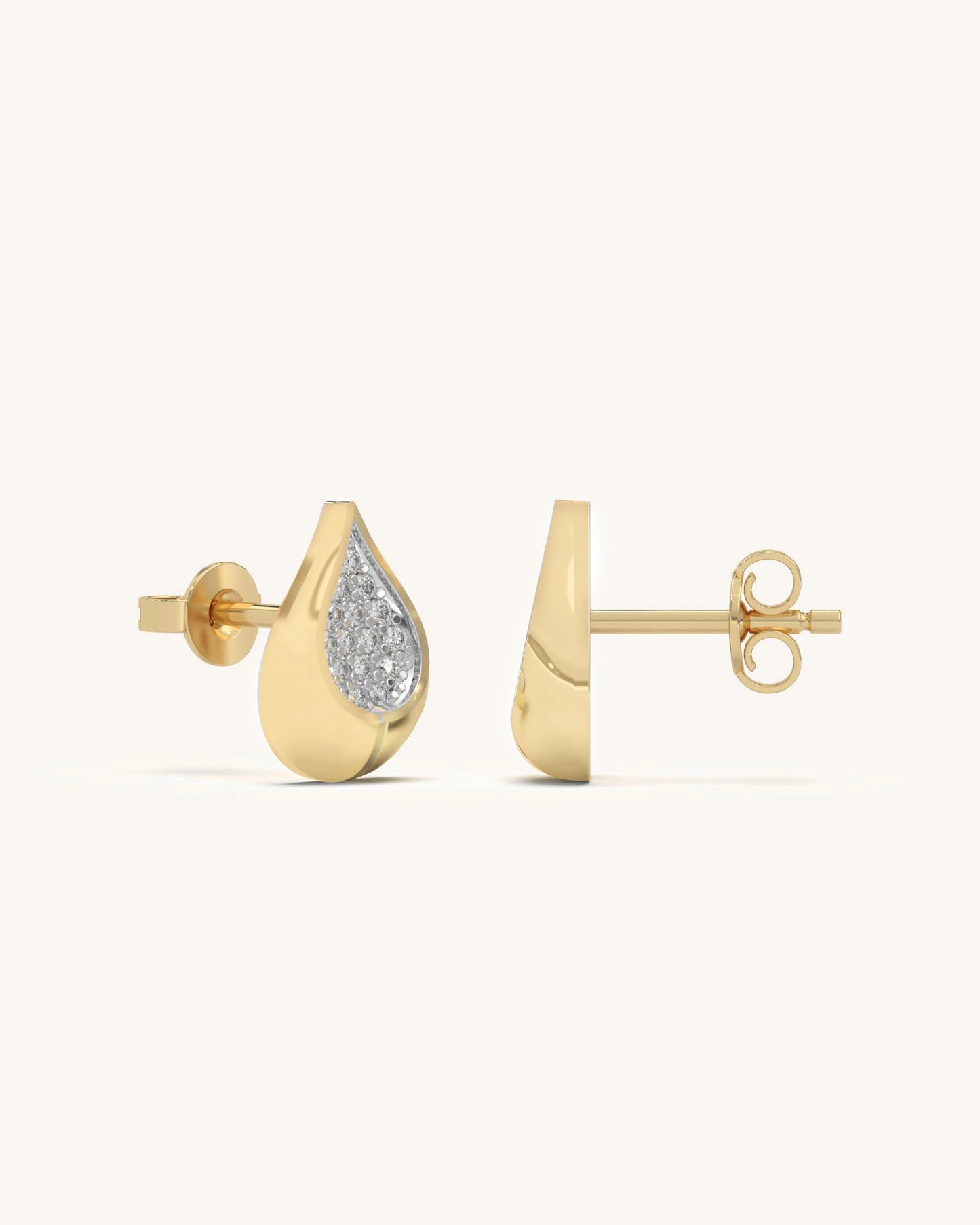 Teardrop Stud Earrings