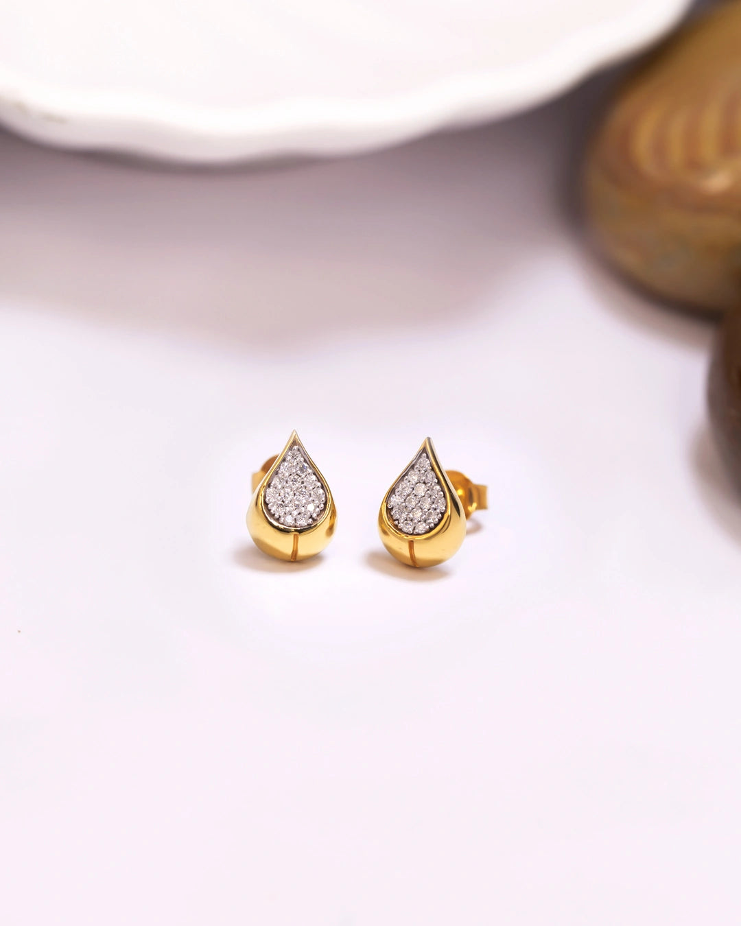 Teardrop Stud Earrings
