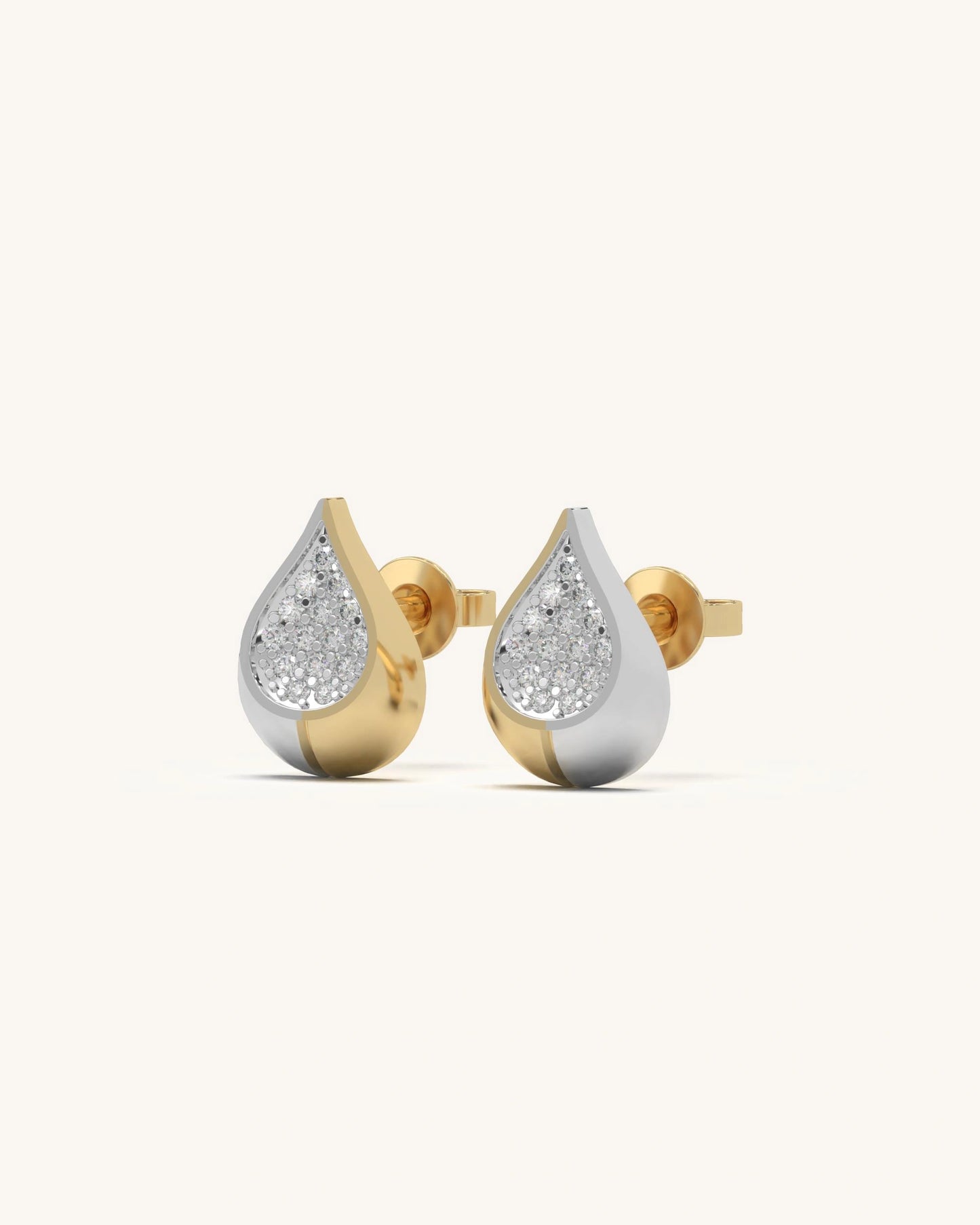 Teardrop Stud Earrings
