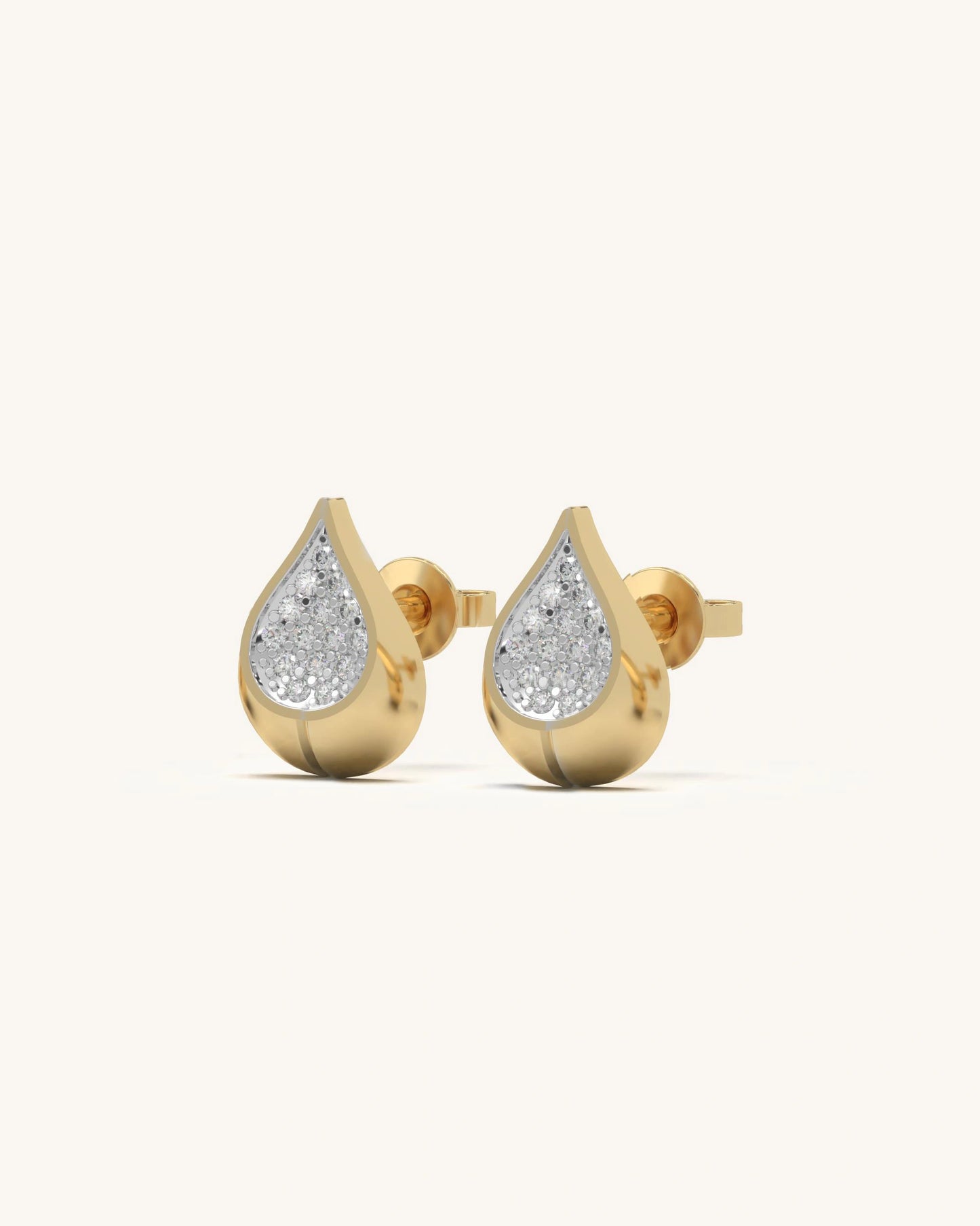 Teardrop Stud Earrings