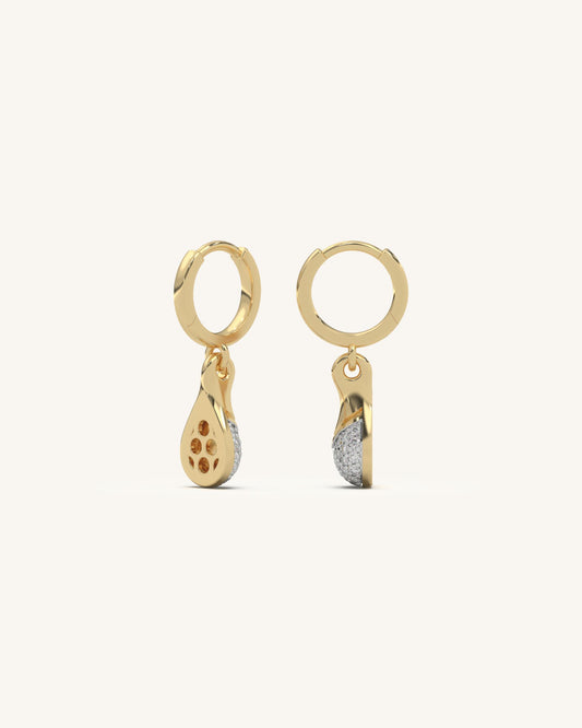 Diamond Drop Hoops