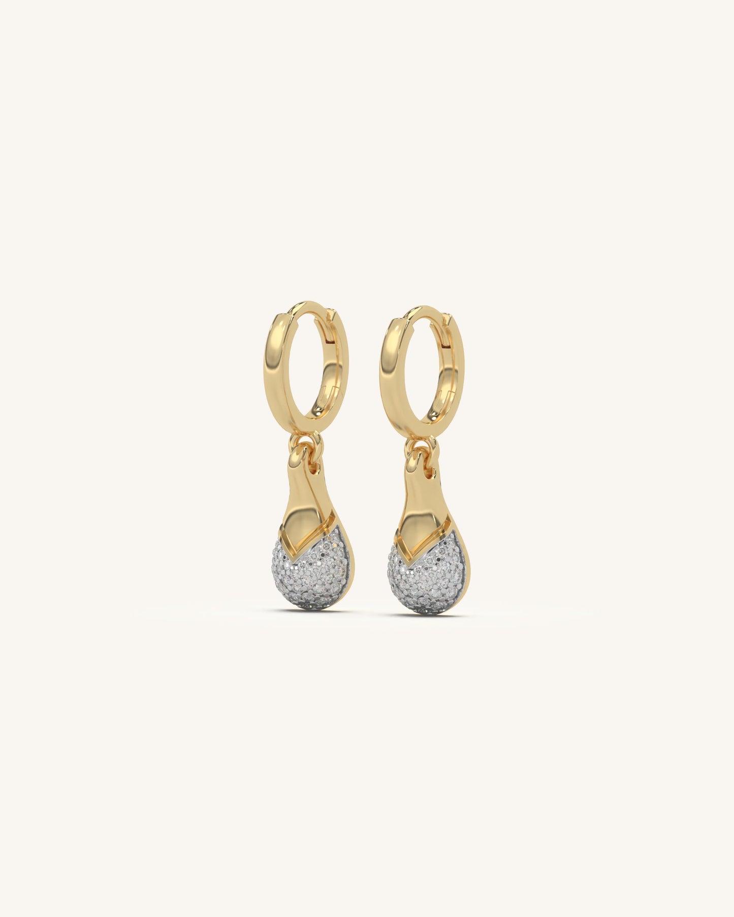 Diamond Drop Hoops