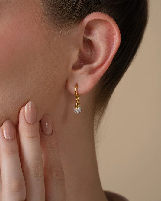 Diamond Drop Hoops
