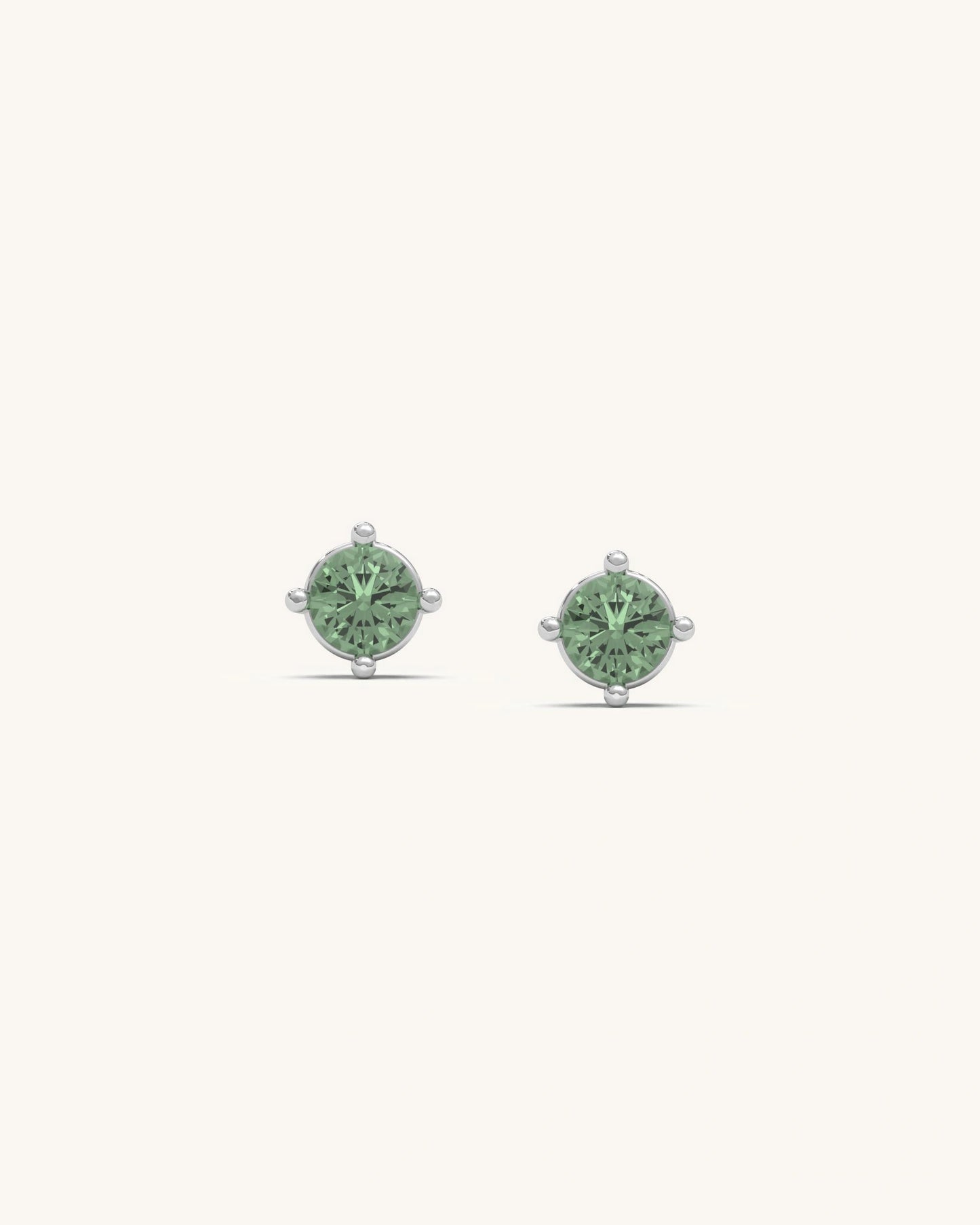 Peridot BirthMossanite Studs