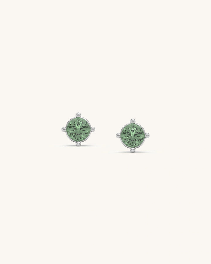 Peridot BirthMossanite Studs