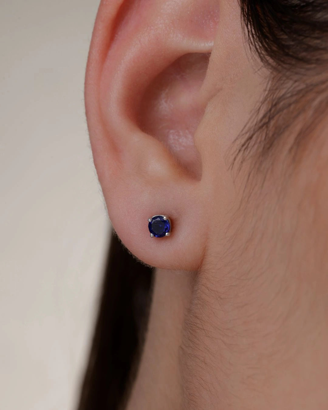 Sapphire BirthMossanite Studs
