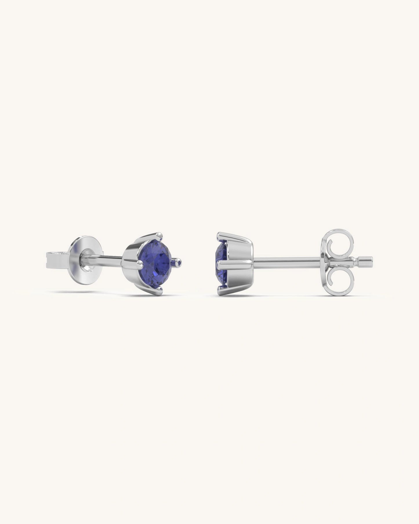 Sapphire BirthMossanite Studs