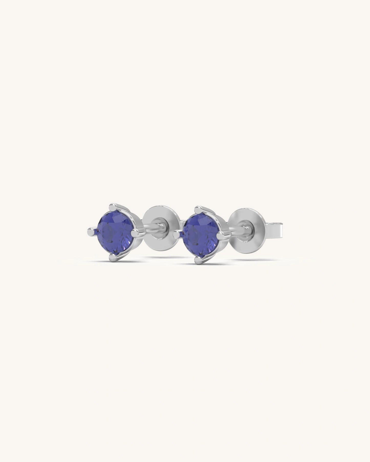 Sapphire BirthMossanite Studs