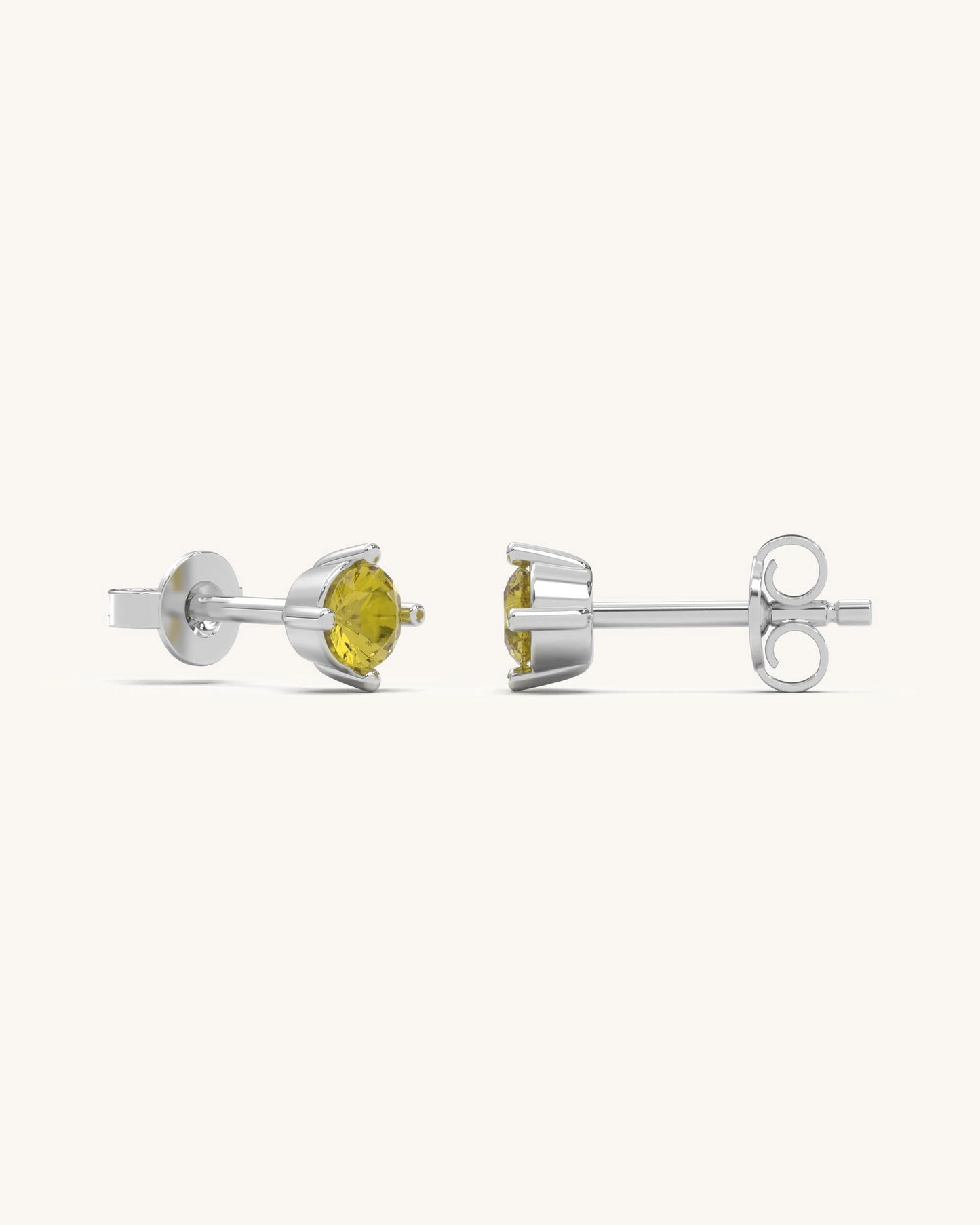 Citrine BirthMossanite Studs