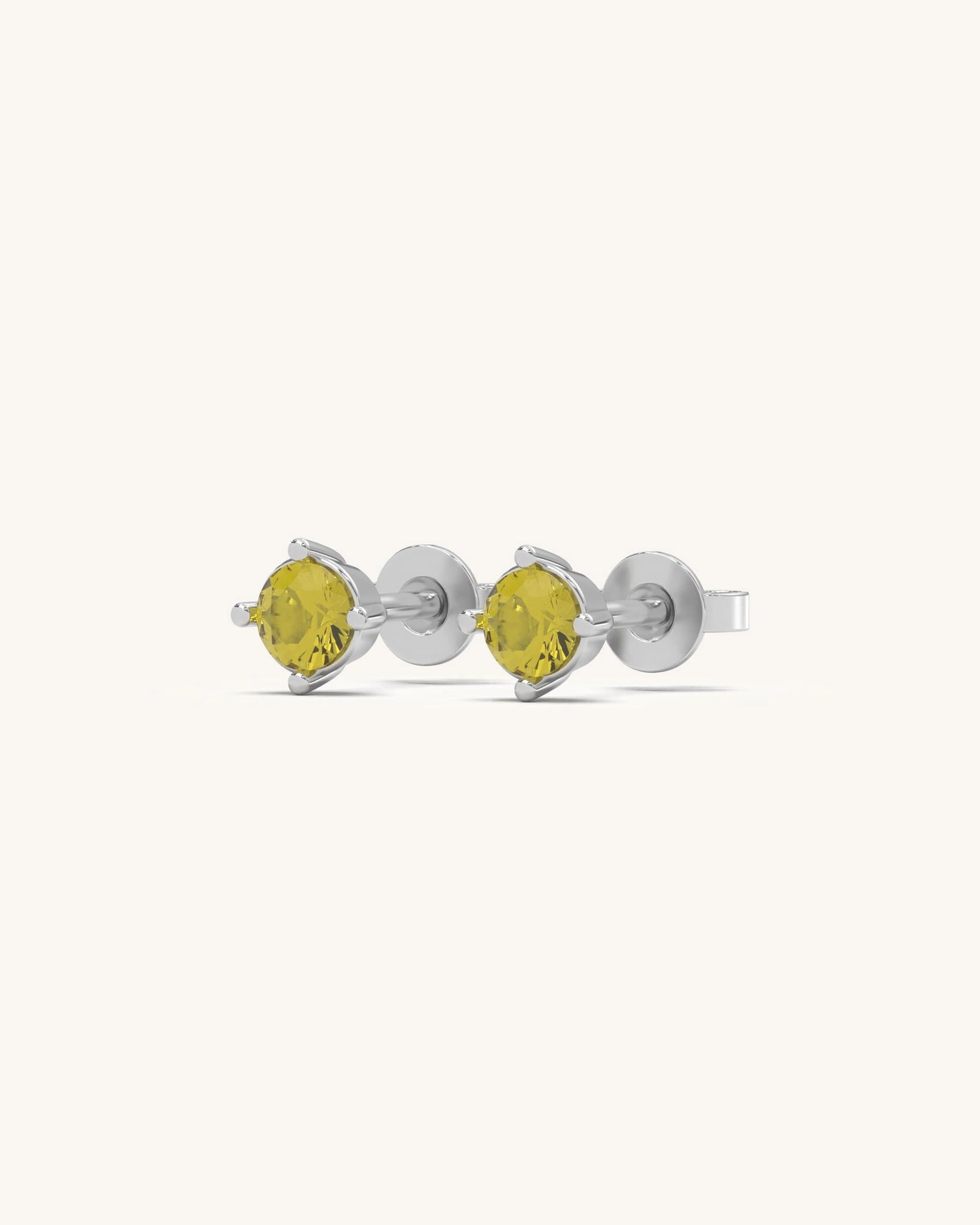 Citrine BirthMossanite Studs