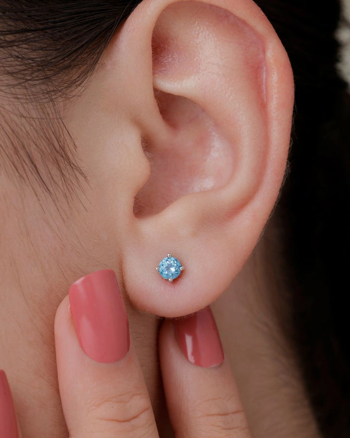 Blue topaz Studs
