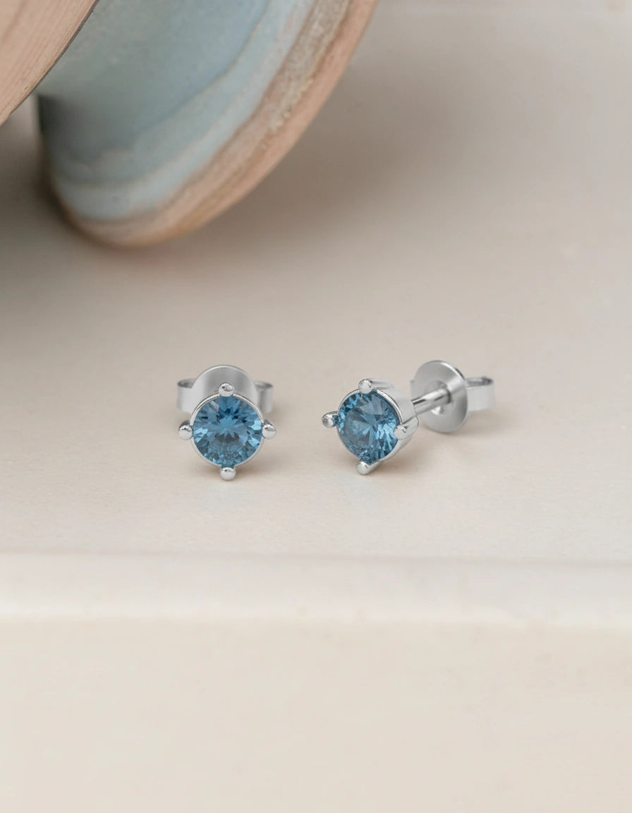 Blue topaz Studs