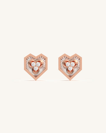 Trine Diamond Symbol Of Love Stud Earrings