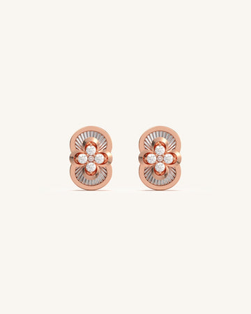 Oblong Opulence Diamond Art Deco Studs