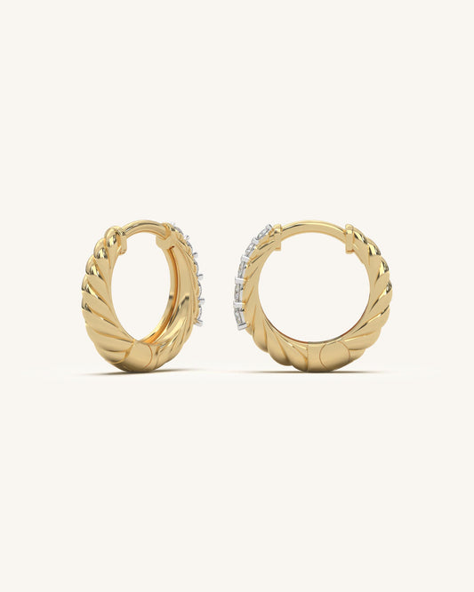 Twist Diamond Earrings