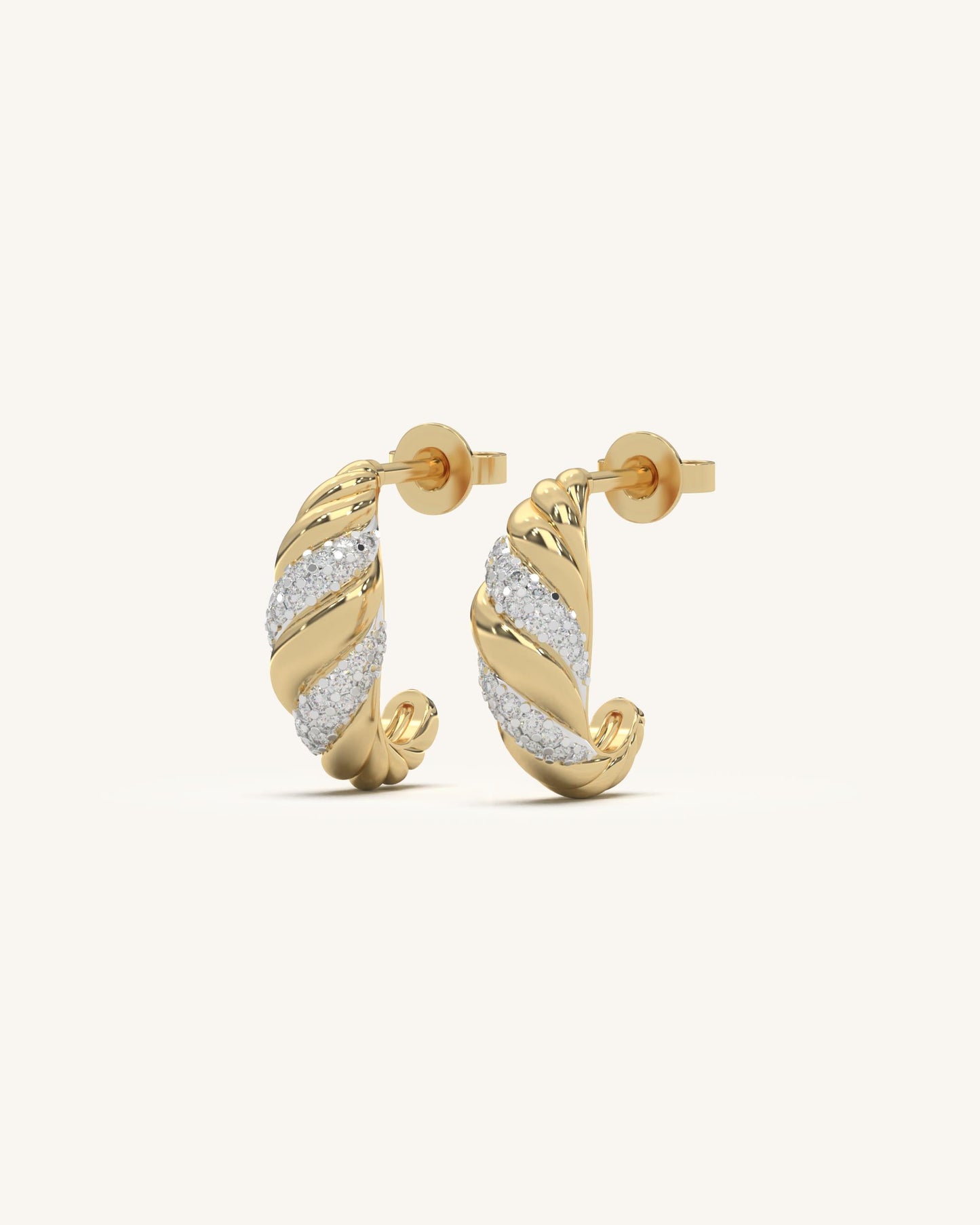 Swirl Gold Earrings