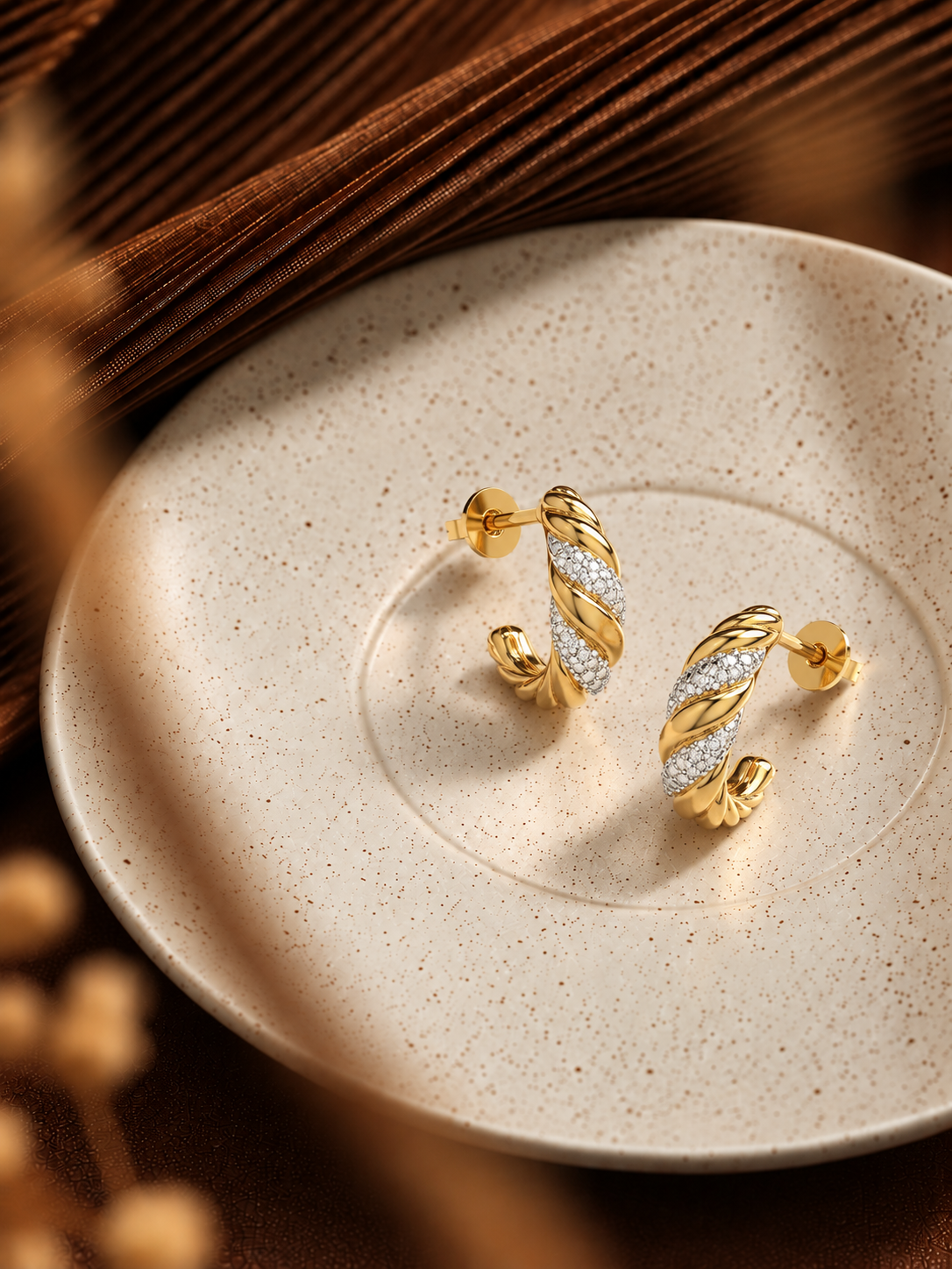 Swirl Gold Earrings