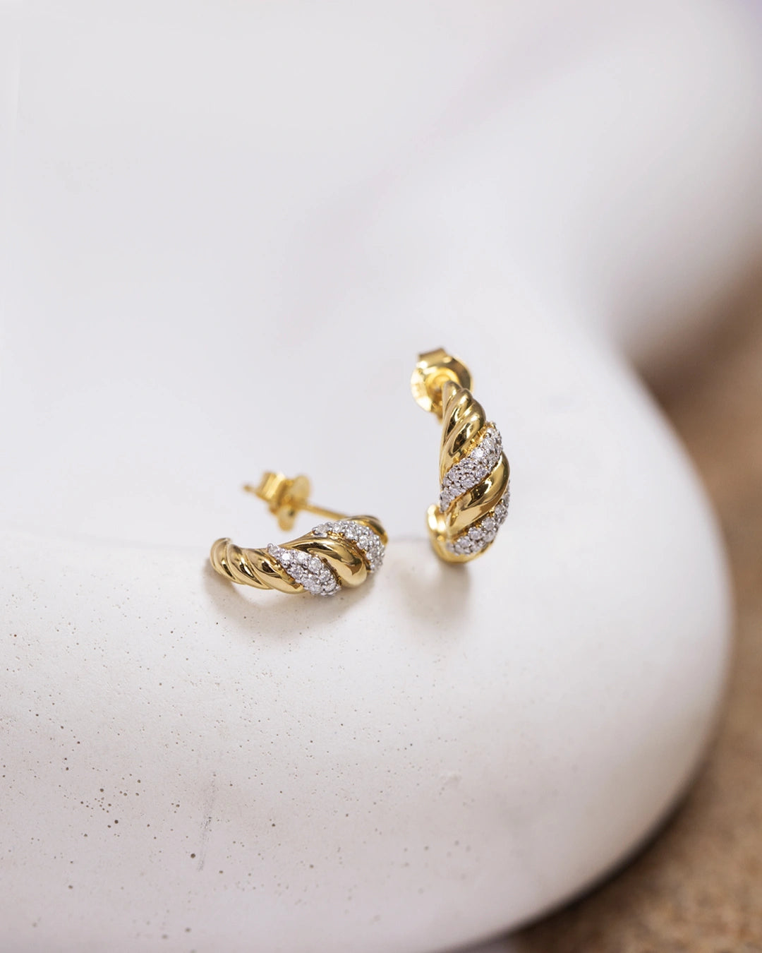 Swirl Gold Earrings