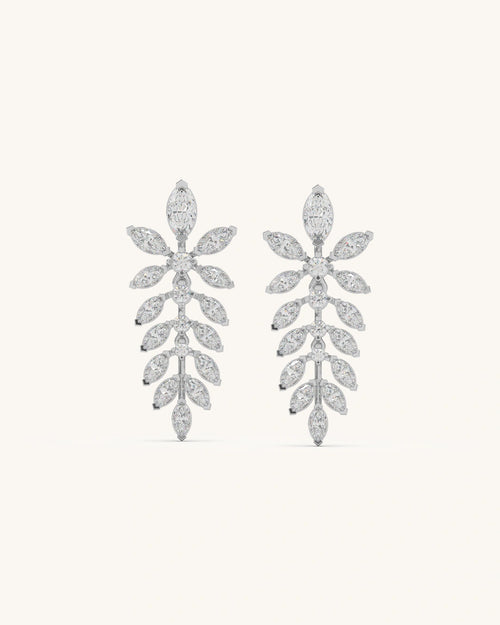 Diamond earrings for girls in 18KT Gold Vermeil with Moissanite diamonds