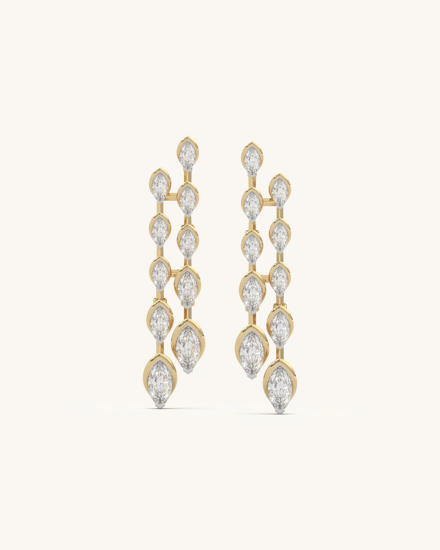 Teardrop Row Earrings