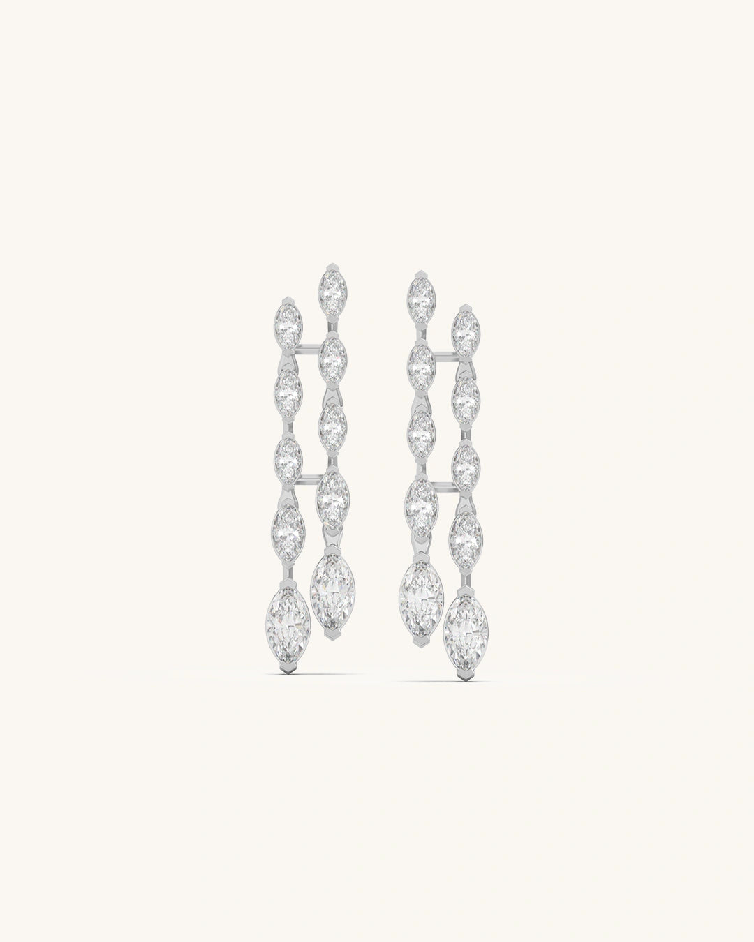 Teardrop Row Earrings