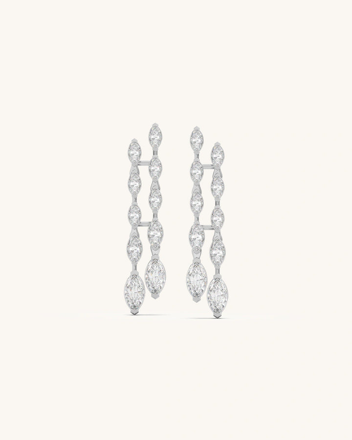 Teardrop Row Earrings