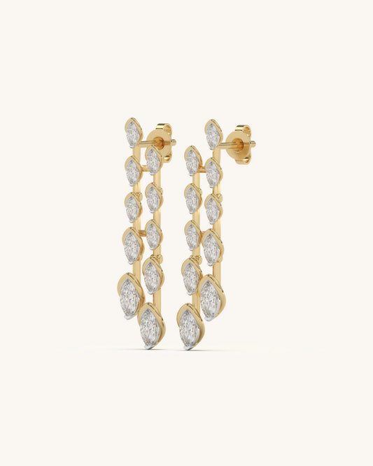 Teardrop Row Earrings
