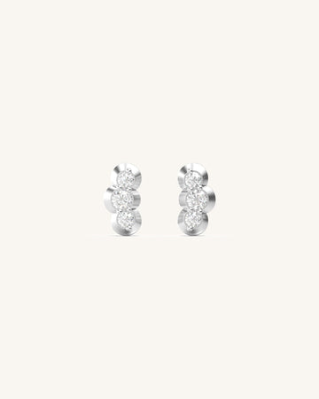 Teensy Triple Bubbles Diamond Studs