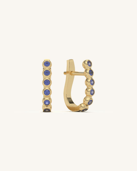 Blue Hoop Earrings