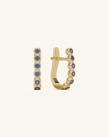 Blue Hoop Earrings