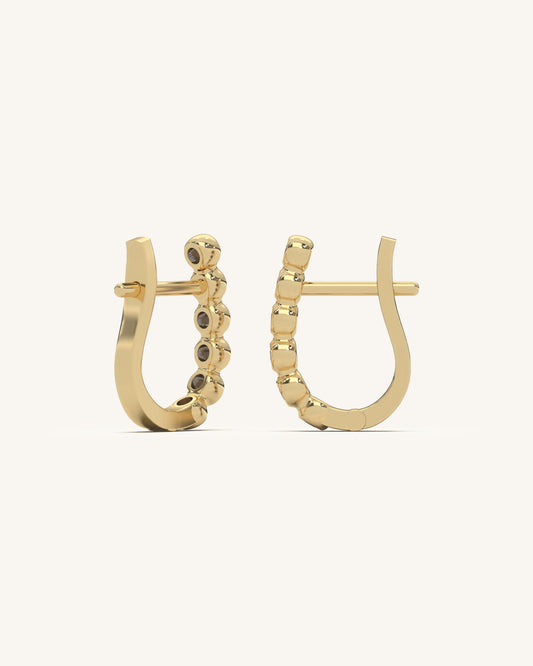 Blue Hoop Earrings