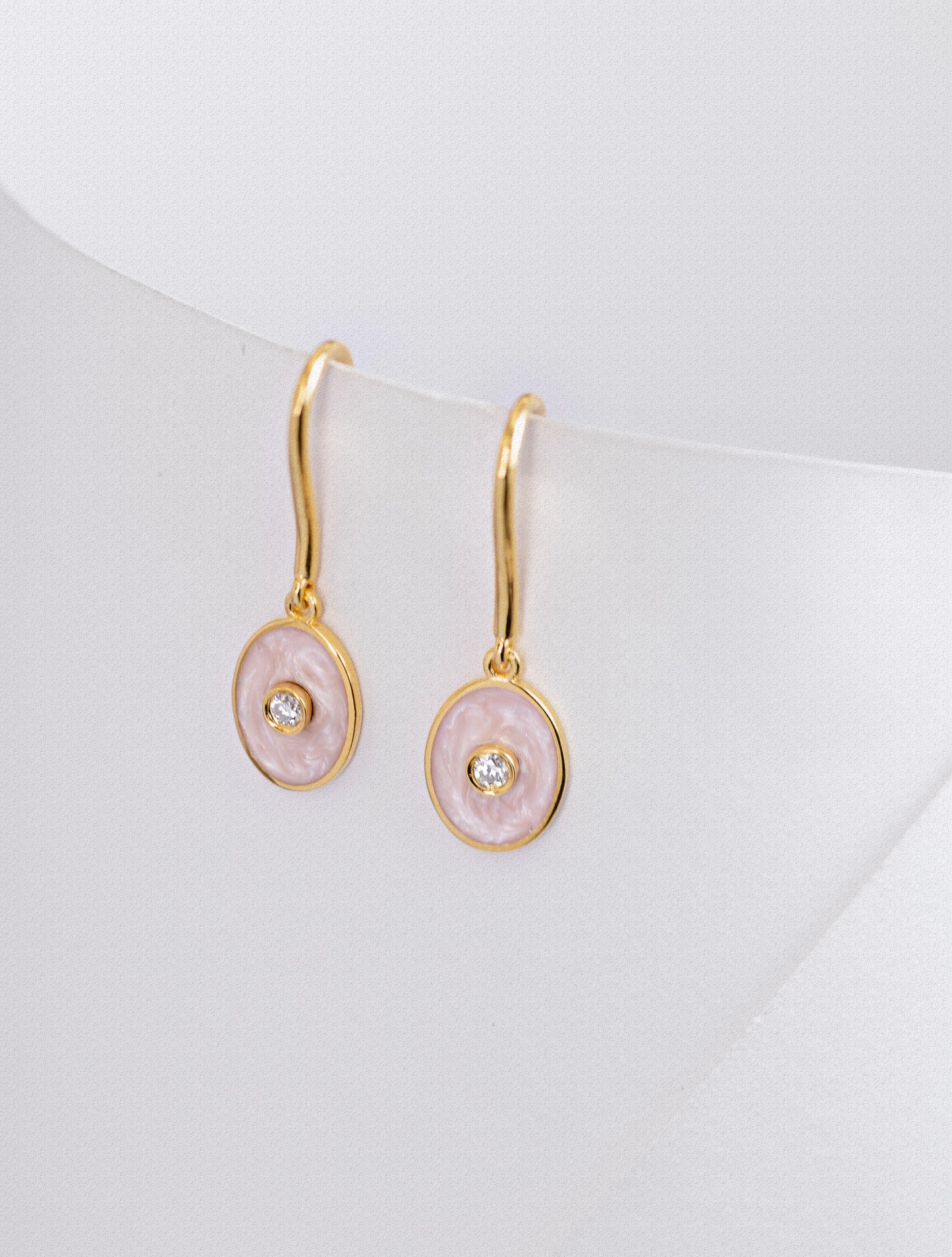 Mauve Oval Earrings