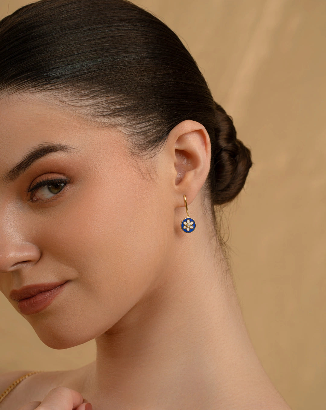 Blue Daisy Earrings