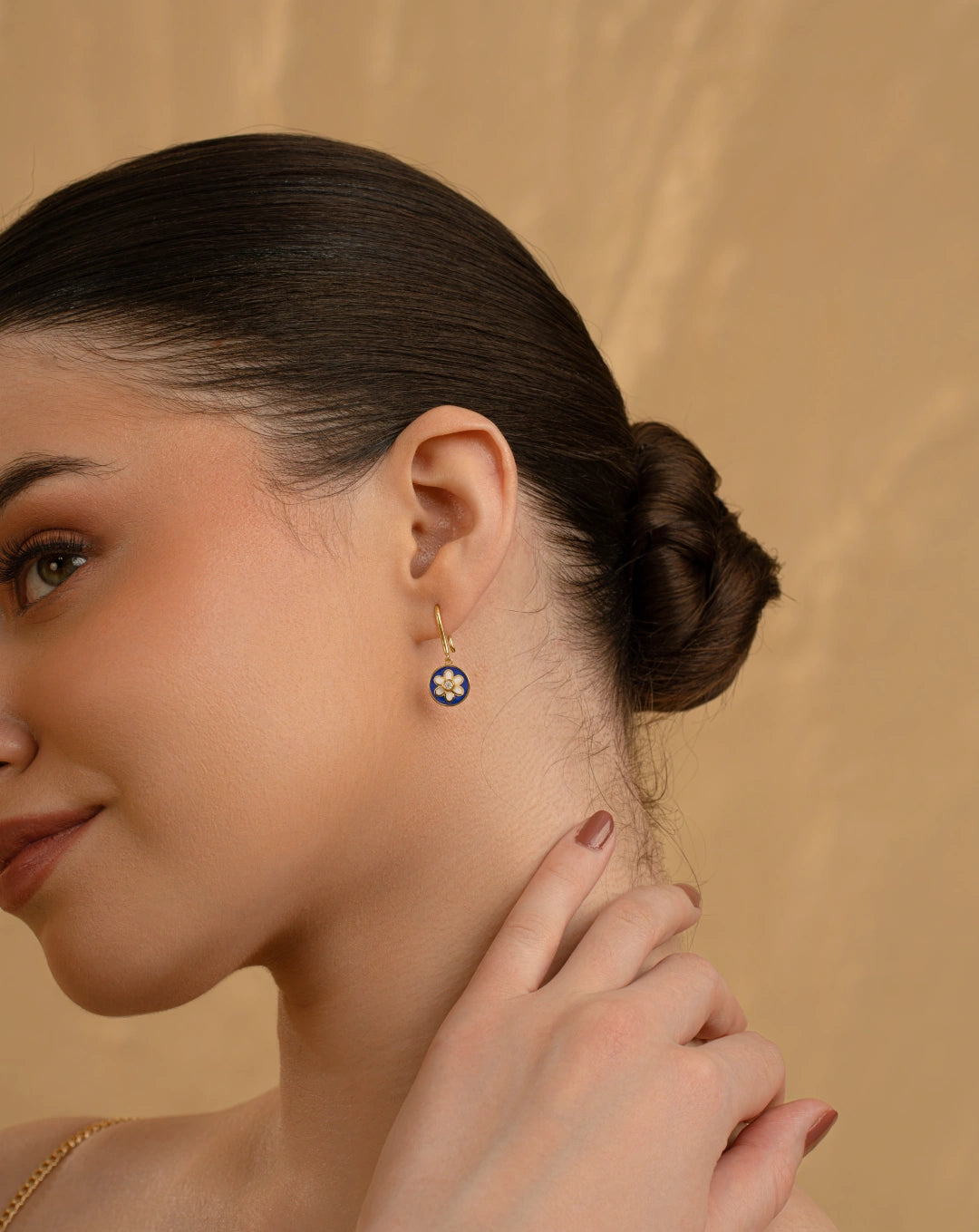 Blue Daisy Earrings