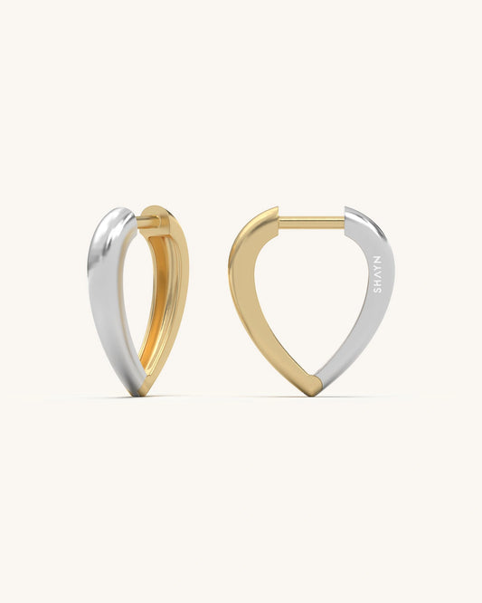 Teardrop Hoop Huggies