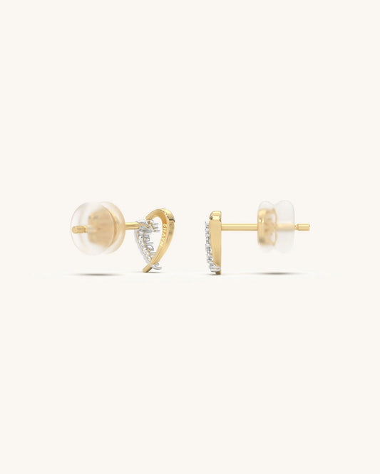 Curved Heart Studs