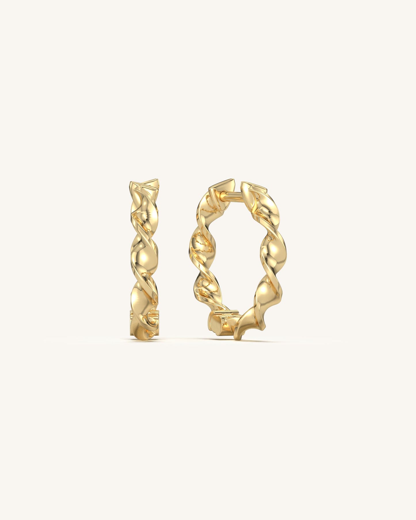 Wavy Gold Hoops