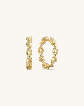 Wavy Gold Hoops