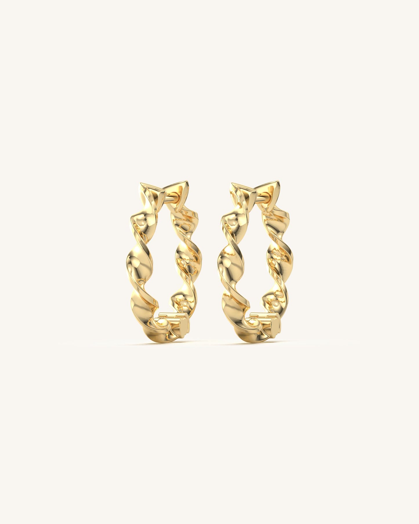 Wavy Gold Hoops
