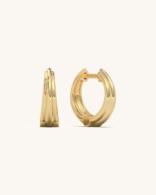 Sleek Gold Hoops