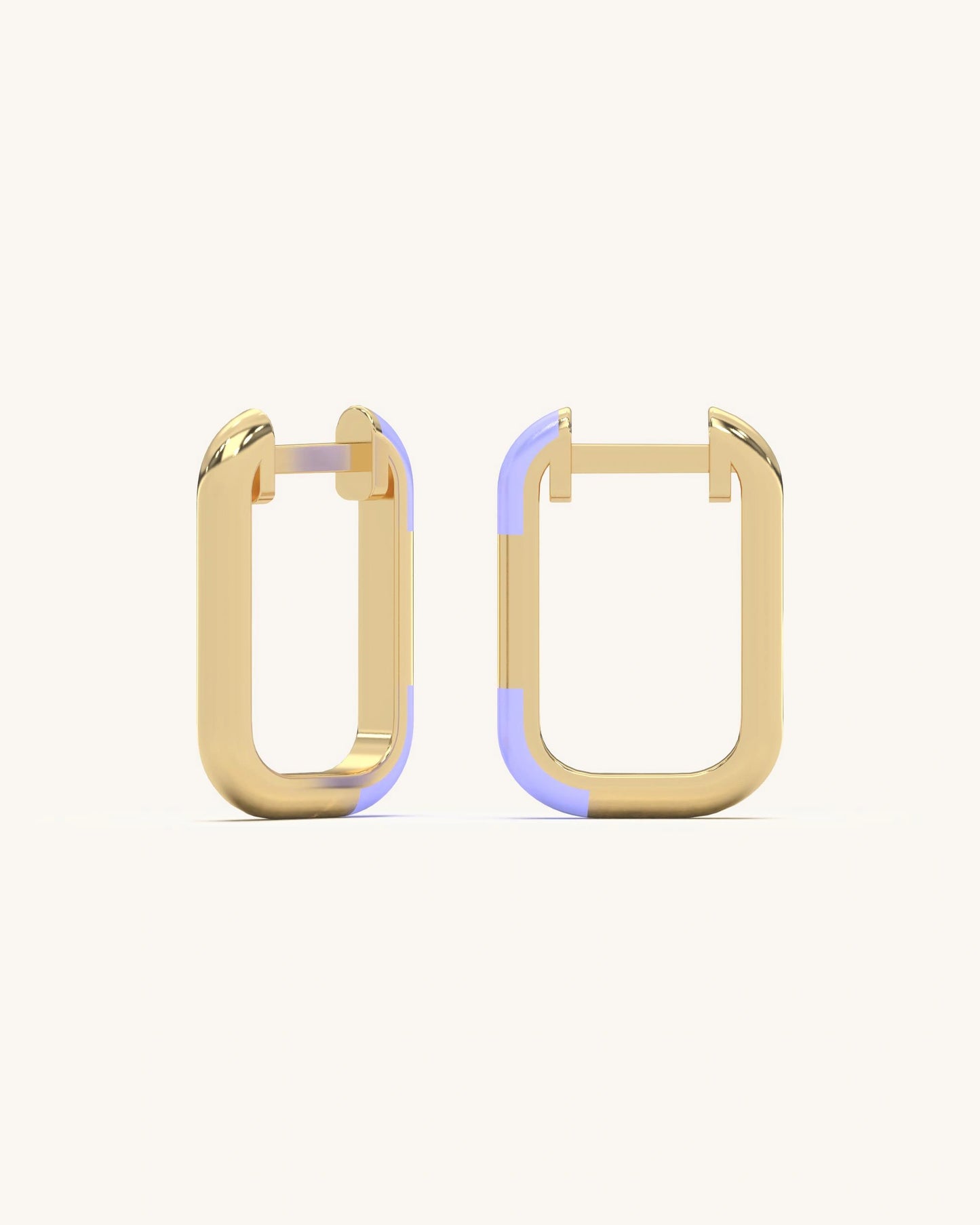 Geometric Gold Hoops