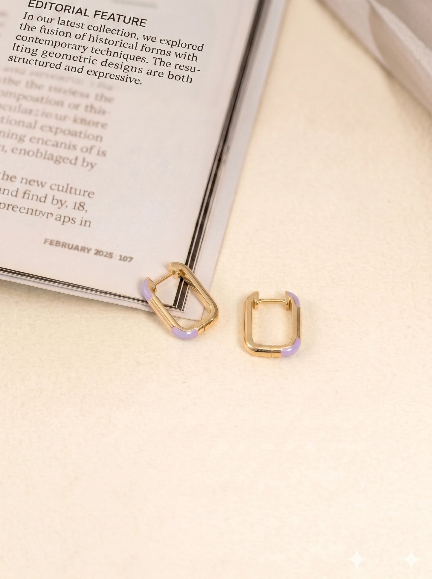 Geometric Gold Hoops